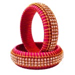 Silk Thread Bangle Kada 2 PC