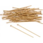 Head pins for Jewellery Making Pack of 100 Gold