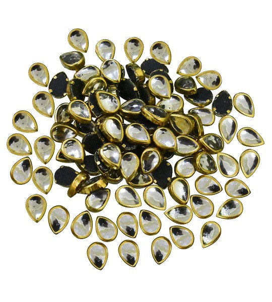 Drop Shape Kundan Stones 400 Pieces