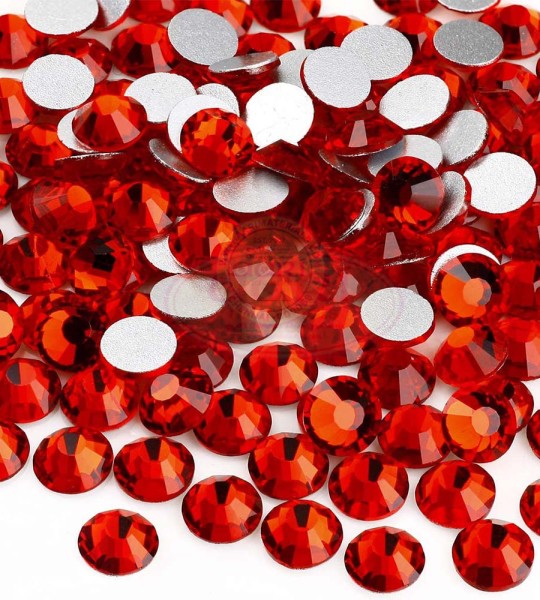 Red Round Shape Stone For Art & Craft 4mm