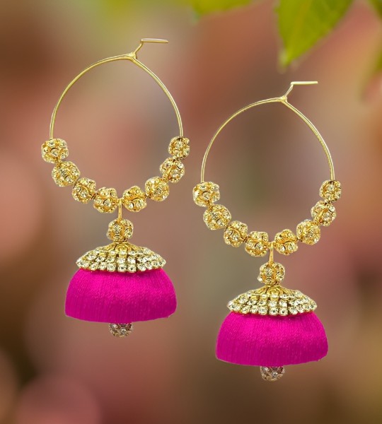 Pink Handcrafted Jhumki