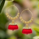 Handmade Silk Thread Jhumki Earrings for Women